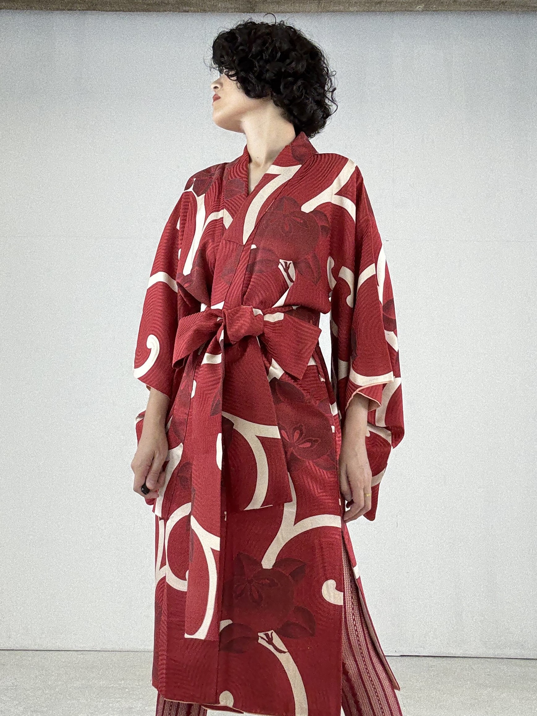 One-of-a-Kind Silk Gown-Bold Abstract Flora